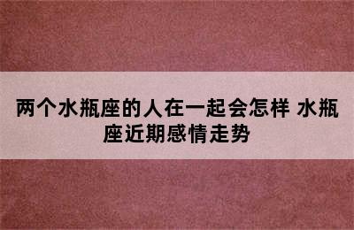 两个水瓶座的人在一起会怎样 水瓶座近期感情走势